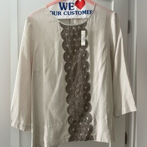 NWT silk embroidery top from Madewell